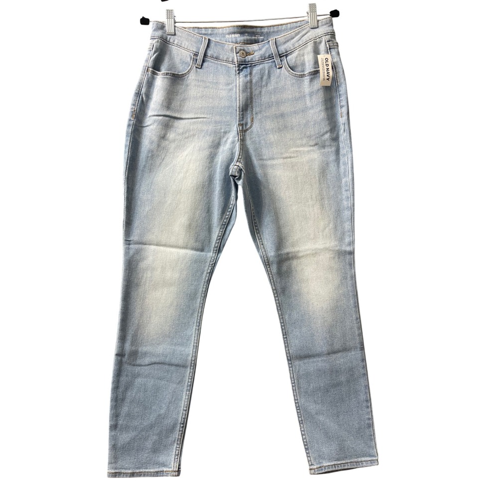 Old Navy Wow Super-Skinny High-Rise Jeans Light Wash 12 Petite